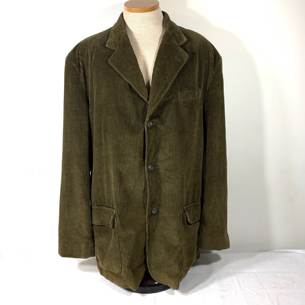 American Eagle Outfitters Corduroy L Green Blazer